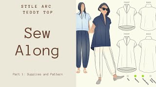 Style Arc Teddy Top Sew Along Part 1:   Supplies and Pattern