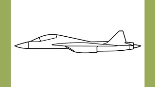 How to draw a FIGHTER JET easy / drawing airplane step by step