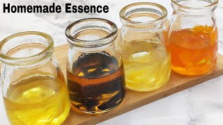 Homemade Natural Essence Only 3 Ingredients | Vanilla, Lemon, Pineapple, Orange | घर मे ऐसेंस बनाए |