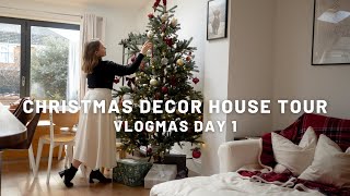 CHRISTMAS DECOR HOUSE TOUR - VLOGMAS DAY 1 | PetiteElliee