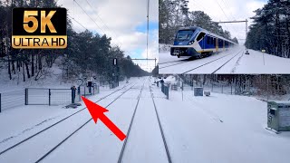 [5K] Snow cab ride,  2 Spotter heroes, Tiny contest: Zwolle - Utrecht CABVIEW HOLLAND SNG 9feb 2021