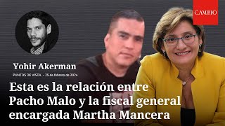 Esta es la relación entre Pacho Malo y la fiscal general encargada Martha Mancera: Yohir Akerman