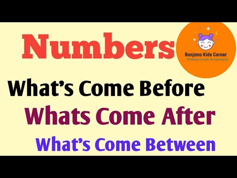 After Before Between Numbers Maths Concept For Kids Education