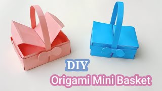 How to make an Origami Basket || Easy Paper Basket || DIY Origami Basket (Paper Craft Ideas)