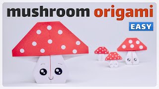 how to make a paper mushroom origami easy