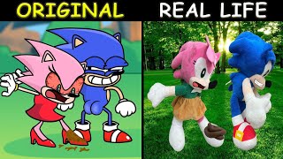 SHIN SONIC Pooped on AMY's leg | The Sonic Tapes Animation | Original vs Plush Toys