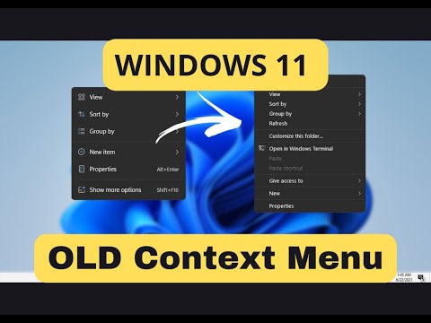 How to Change Windows 11 Right Click Context Menu to Classic Style with More Options | FASTEST WAY