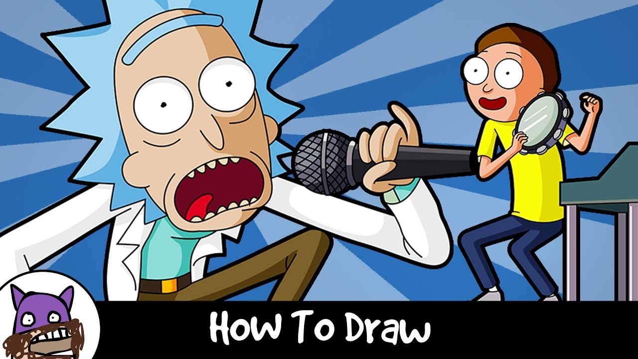 How To Draw Rick And Morty Youtube How To Draw Rick And Morty Youtube