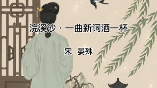 《浣溪沙.一曲新词酒一杯》|经典诗词朗诵|作者:晏殊|朗读:任志宏