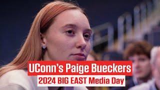 Paige Bueckers Discusses The Upcoming UConn Basketball Season At Big East Media Day