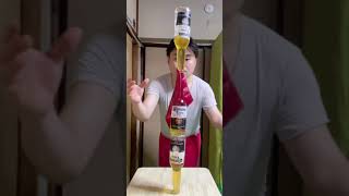 ‪【Corona beer challenge with 2-stage tablecloth pull】‬