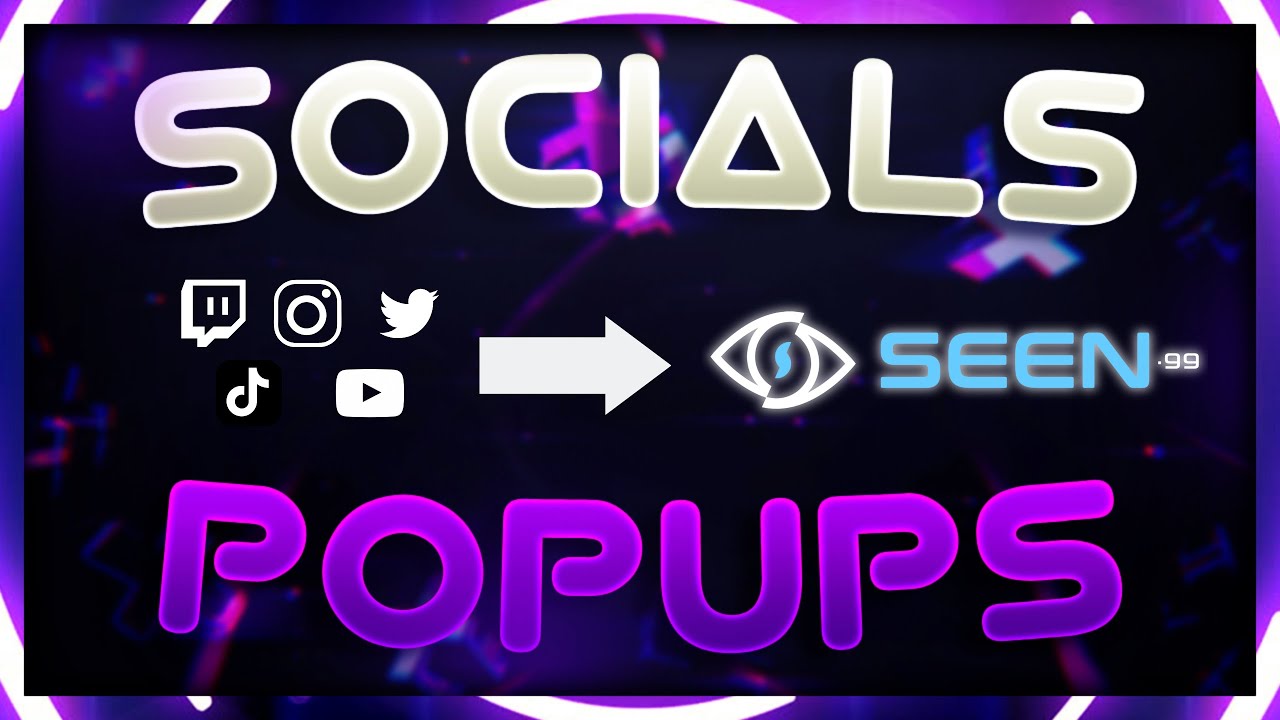 HOW TO ADD SOCIAL MEDIA POP UPS ON STREAMS - YouTube