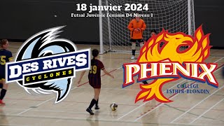 Faits saillants - Match du 18 janvier 2024 - Futsal Juvénile Féminin D4 Niveau 1