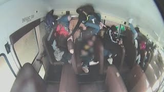 Video shows students thrown when car T-bones school bus