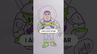 Drawing Buzz Lightyear | Toy Story #toystory #shorts #art #disney #disneyplus