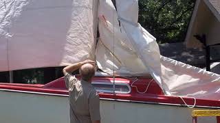 VENTURE 17FT SAILBOAT CHECKING SAILS