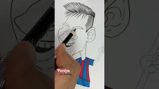 Messi cartoon drawing#shorts #drawing #trending #sketch #viralvideo