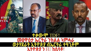 ተቃውሞ TDF/መፀዋዕታ ኤርትራ ንክልል ኣምሓራ/ወታሃደራት ኢትዮጵያ ብኤርትራ ተዓጊቶም/ኢትዮጵያ ንEU ከሲሳቶ