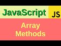 Array methods - Basic JavaScript Fast (31) | splice, concat, forEach, indexOf, filter, map, join