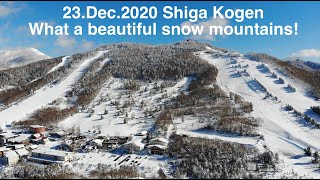 [4K] 23.Dec.2020 志賀高原 Shiga Kogen What a beautiful snow mountains!