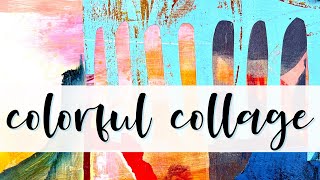 Bold Color Collage + Stabilo Woodys #abstractpainting #collageart #arttutorial