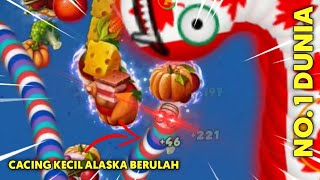 Jebak Cacing Besar Alaska, Langsung Top 1 Dunia!!! - Worms Zone Indonesia #2