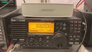 Transatlantic MW DX:  WGIT Puerto Rico 1660 kHz almost booming in on Icom IC-R75 with Bose SoundLink