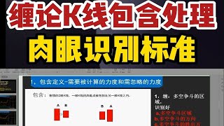 缠论K线包含关系处理，肉眼识别标准详解