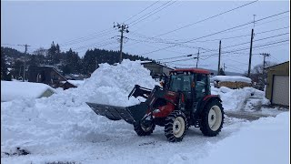 トラクターで除雪をしたよ♪