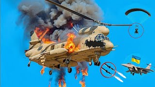 35 minutes ago! 8 Russian CH-47D helicopters carrying 300 Russian generals were blown up by Ukraine