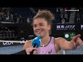 on court interview jasmine paolini on what it s like playing in rod laver arena 🤩