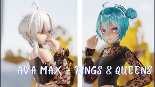 【MMD】Ava Max - KINGS \u0026 QUEENS 【TDA Haku \u0026 TDA Miku】