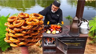 Turkish Breakfast Feast: Easy Recipe for Baking Garden Simit Bread 🥨🍳☕