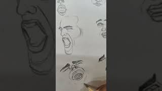 Deferent type of face emotions #art #freehandsketch #sketch #face