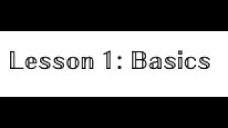 Lesson 1: Ruby Programming Basics