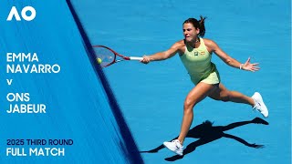 Emma Navarro v Ons Jabeur Full Match | Australian Open 2025 Third Round