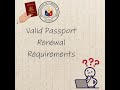 Valid Passport Renewal Requirements