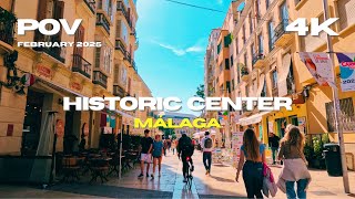 [4K] Málaga Spain 🇪🇸 Historic Center | Immersive Walking tour 🎧