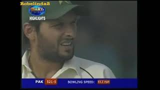 Shahid Afridi 103 vs India 7 SIXES! 1st test 2006