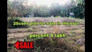 TCR :  Peringavu 25 cent plot for sale  percent 8 lakh contact 9747858495