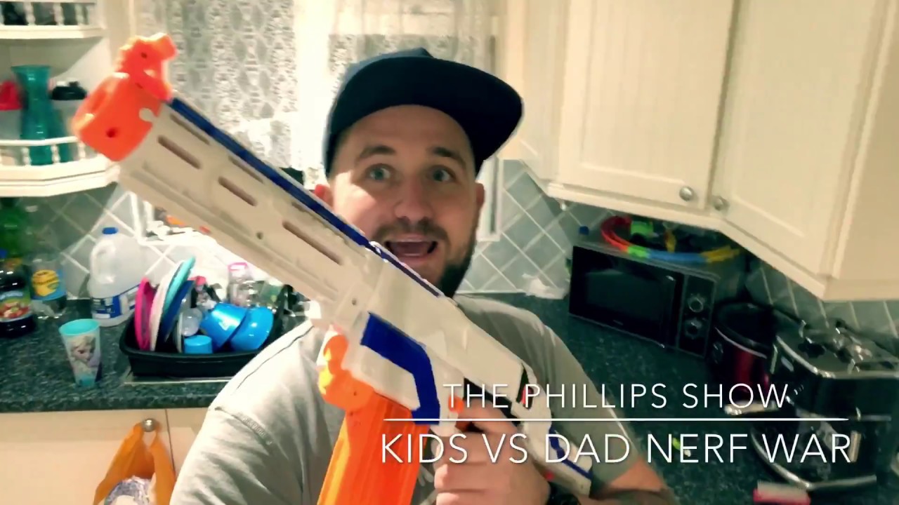 Nerf War - Kids Vs Dad - YouTube