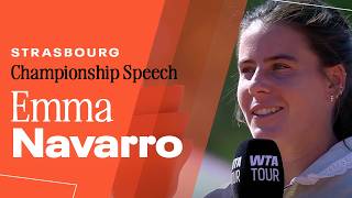 Emma Navarro Championship Speech | 2026 Strasbourg