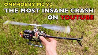 Insane RC Helicopter Crash - The Craziest Omphobby M2 V2 Heli Crash On Youtube 🇸🇮