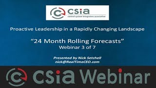 CSIA Webinar 24 Month Rolling Plan