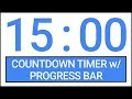 15 min Countdown Timer w/ Progress Bar #Timer #Countdown