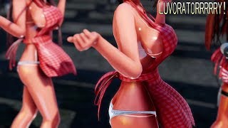 【MMD艦これ】金剛4姉妹でLUVORATORRRRRY!　新妻コスプレローアングルVer 　歌詞つき