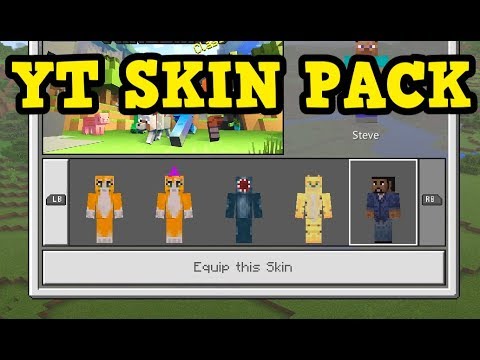 Minecraft XBOX / PE - YOUTUBER SKIN PACK Tutorial Minecraft XBOX / PE - YOUTUBER SKIN PACK Tutorial