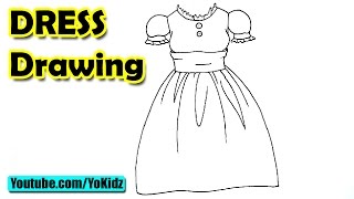 How to draw a dress for Beginners