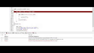 Solution [Error] 'for' loop initial declarations are only allowed in C99 or C11 mode Dev ++