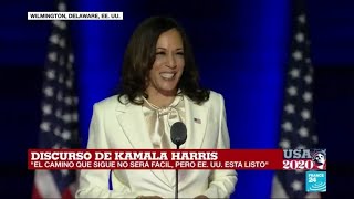 Kamala Harris: "Aunque yo sea la primera mujer en este cargo, no seré la última"